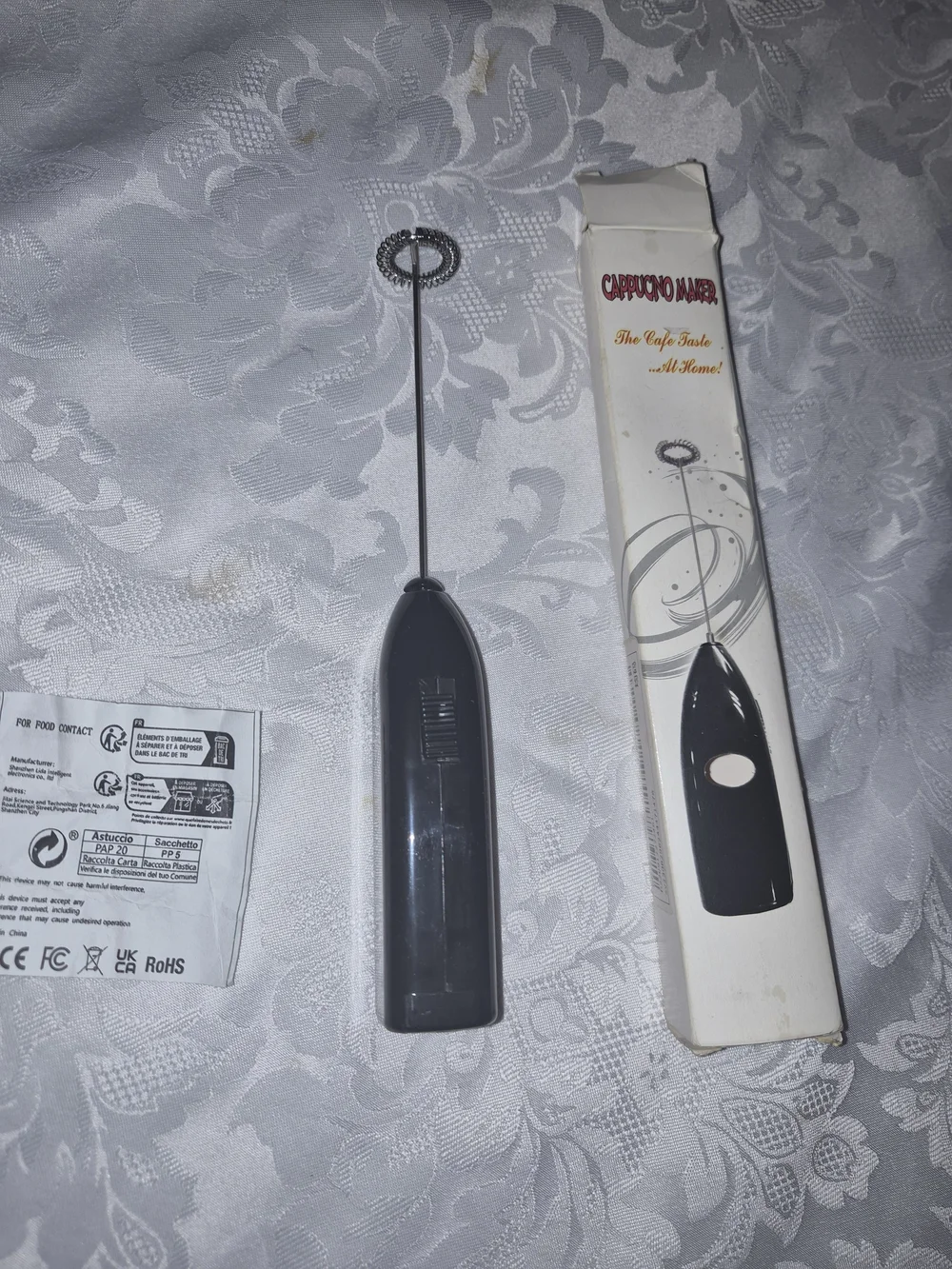 Cappuccino Maker Handheld Milk Frother - Silver
